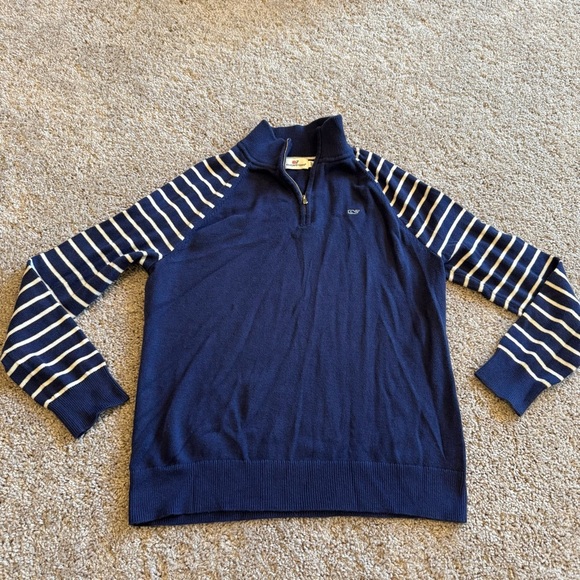 Vineyard Vines 1/4 Zip Pullover Sweater Size Medium - Picture 1 of 8
